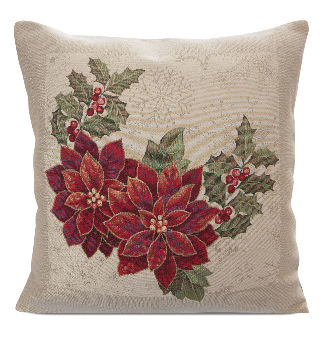 Povlak na polštář CHRISTMAS GOB 1271 naturální / červený