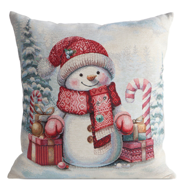 Povlak na polštář CHRISTMAS GOB 127A šedý / červený