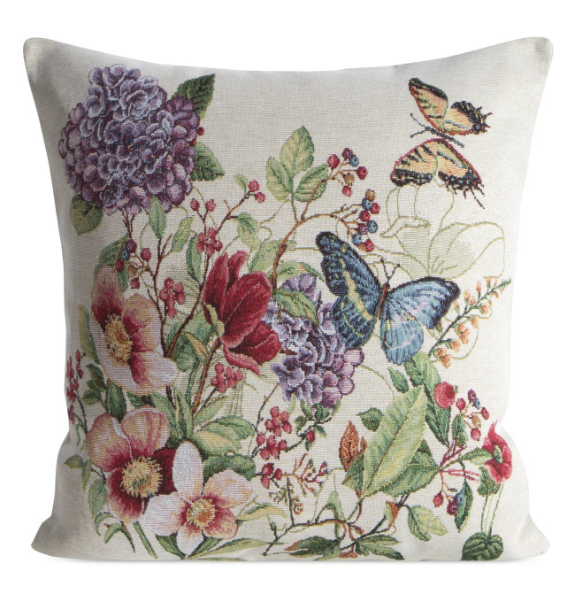 Povlak na polštář GOB SPRING 2 naturální / červená