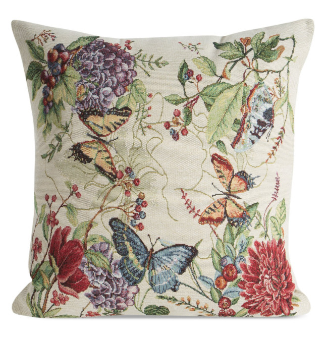 Povlak na polštář SPRING 3 naturální / červený