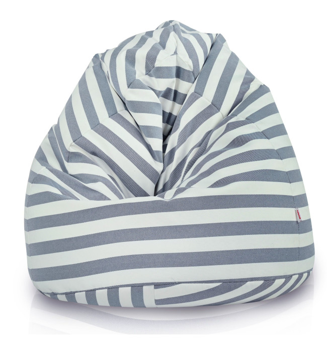Sedací vak Sako Riviera s tmavě modrými pruhy OUTDOOR