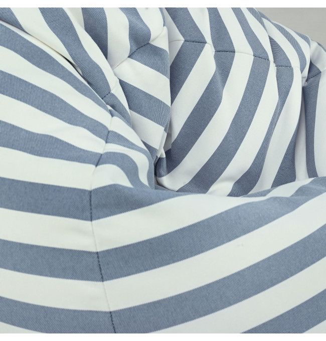 Sedací vak Sako Riviera s tmavě modrými pruhy OUTDOOR