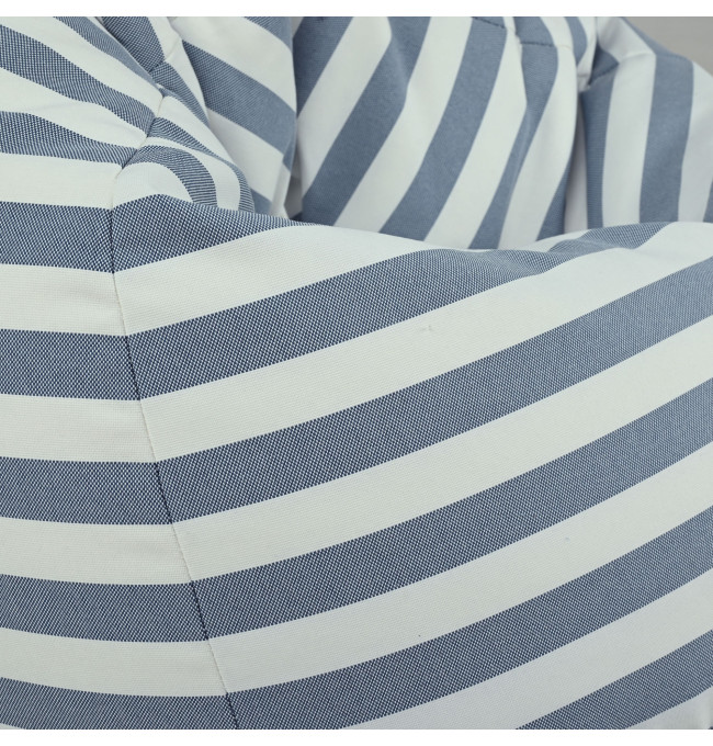 Sedací vak Sako Riviera s tmavě modrými pruhy OUTDOOR