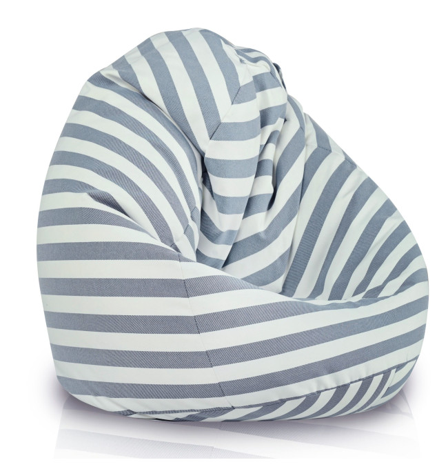 Sedací vak Sako Riviera s tmavě modrými pruhy OUTDOOR
