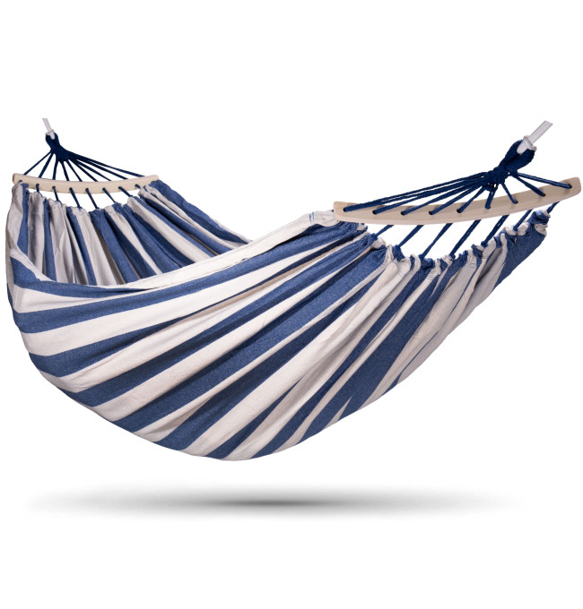 Dvoumístná houpací síť EDEN MARINE 150x260 cm s pruhy
