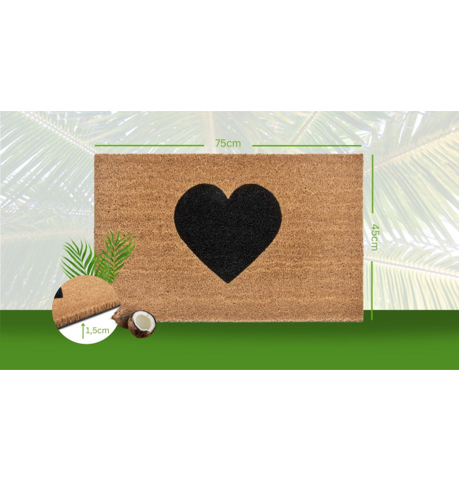 Rohožka Hanse Home Mix Mats černé srdce