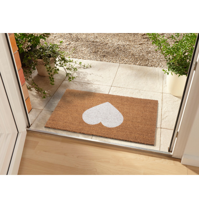 Rohožka Hanse Home Mix Mats bílé srdce