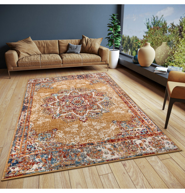 Koberec Hanse Home Luxor Maderno zlatý / vícebarevný