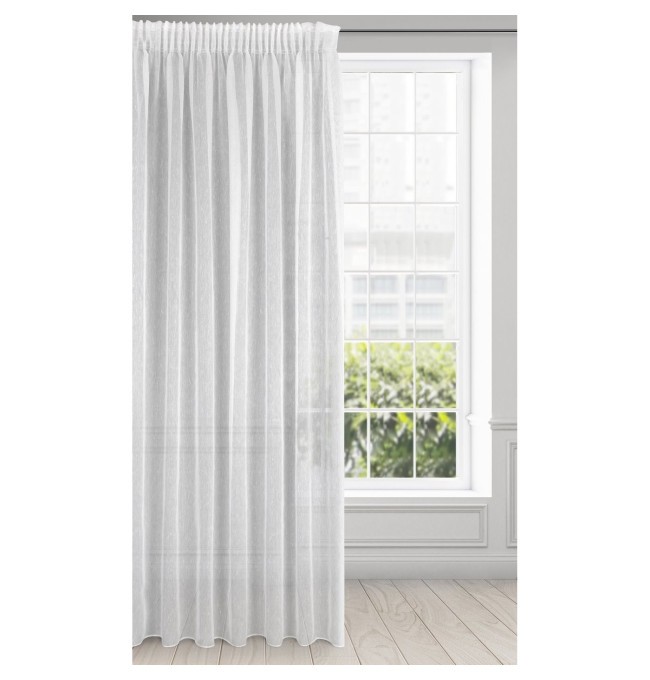 Hotová záclona ADEL bílá - na pásce