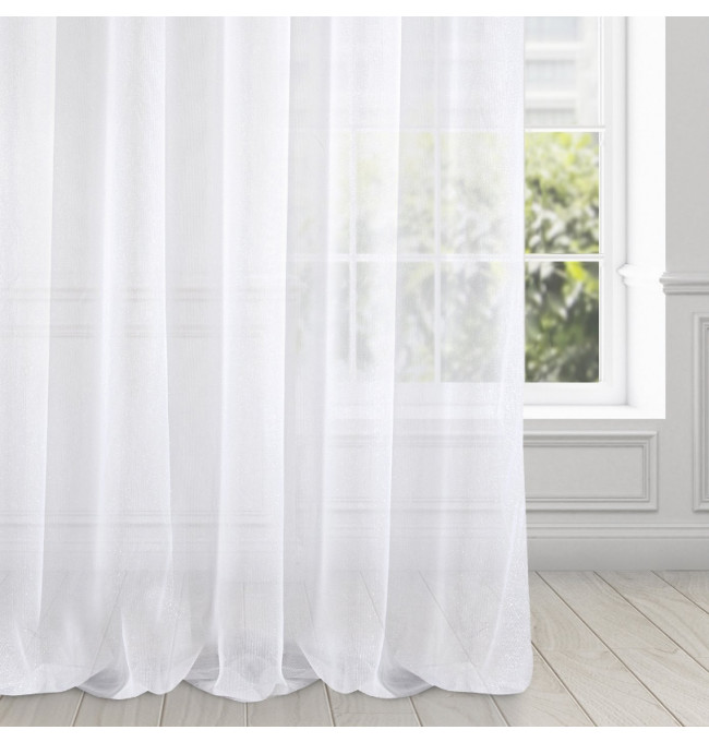 Hotová záclona AMARO bílá - na pásce