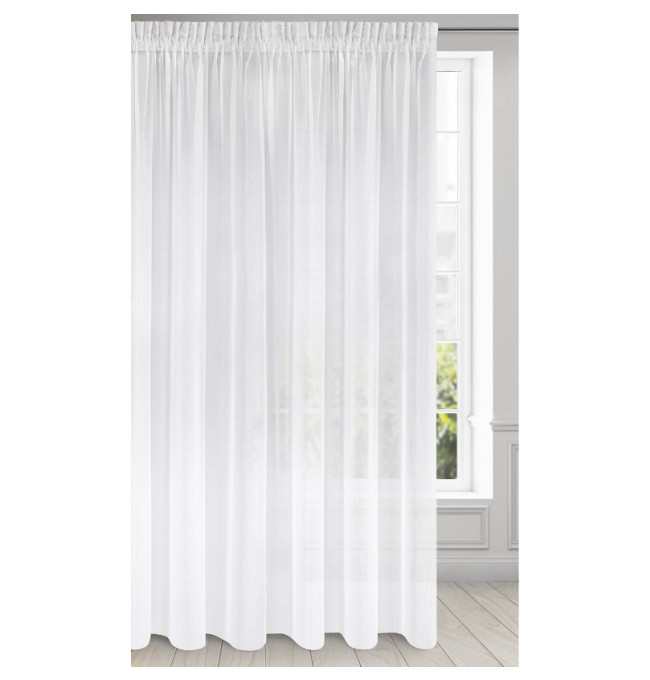 Hotová záclona AMARO bílá - na pásce