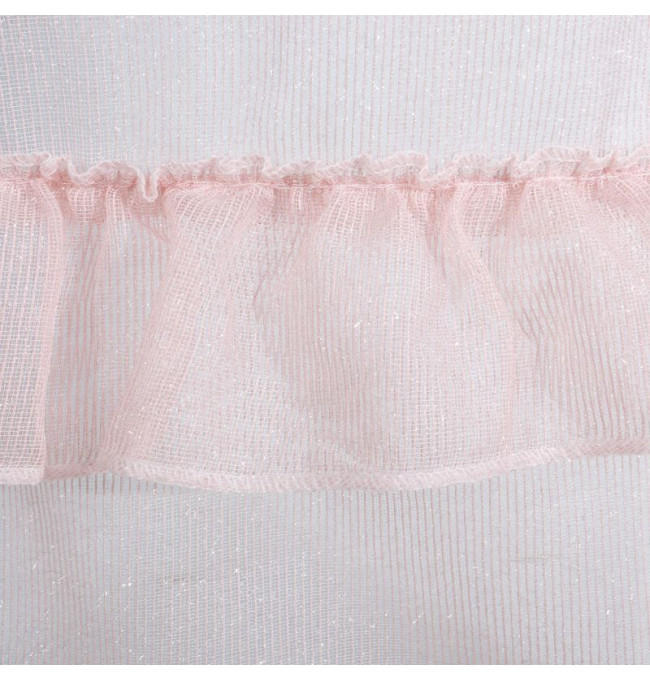 Hotová záclona ARIANA růžová - na průchodkách