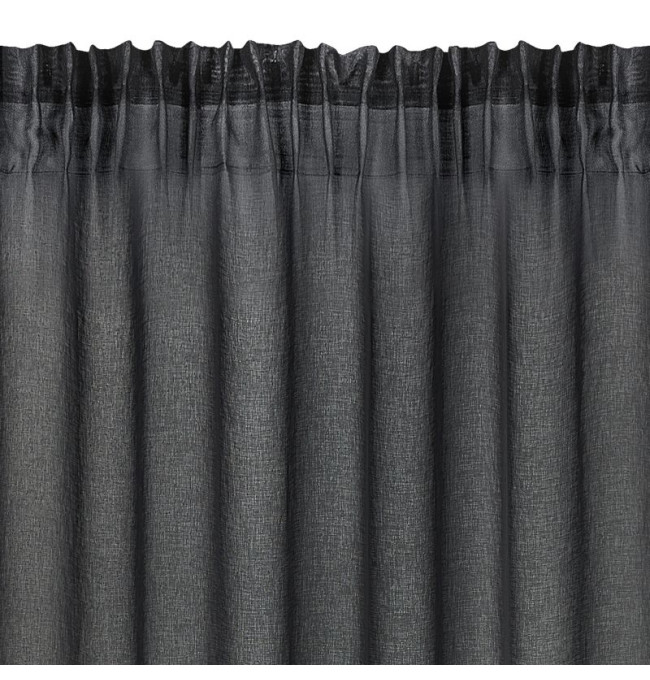 Hotová záclona DOLLY černý - s tunelem