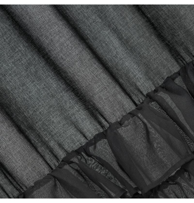 Hotová záclona DOLLY černý - s tunelem