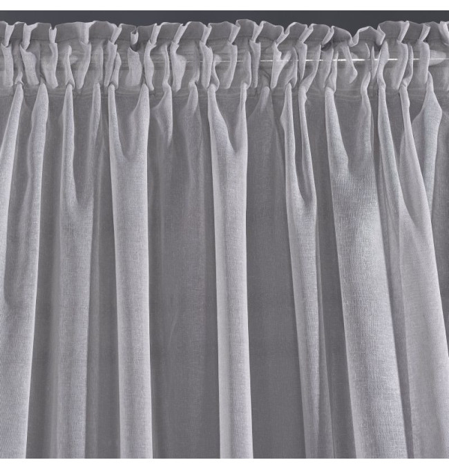 Hotová záclona DOLLY ocelová - s tunelem