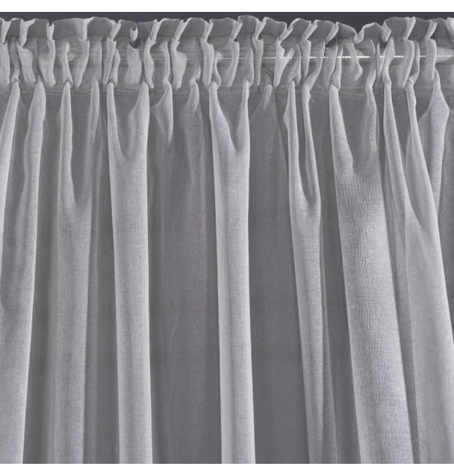 Hotová záclona DOLLY ocelová - s tunelem