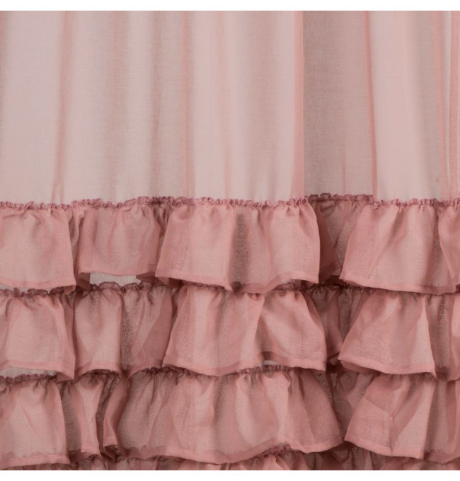 Hotová záclona DOLLY pudrová - s tunelem