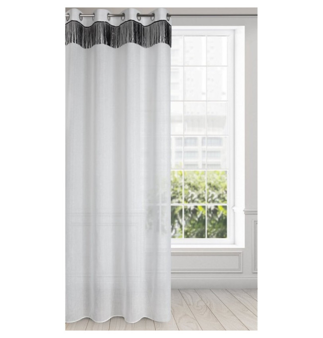 Hotová záclona JASPER bílá - na průchodkách