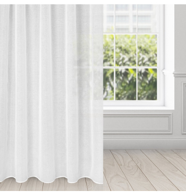 Hotová záclona LAYLA bílá - na pásce