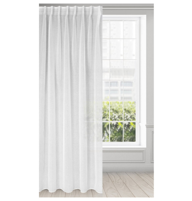 Hotová záclona LAYLA bílá - na pásce