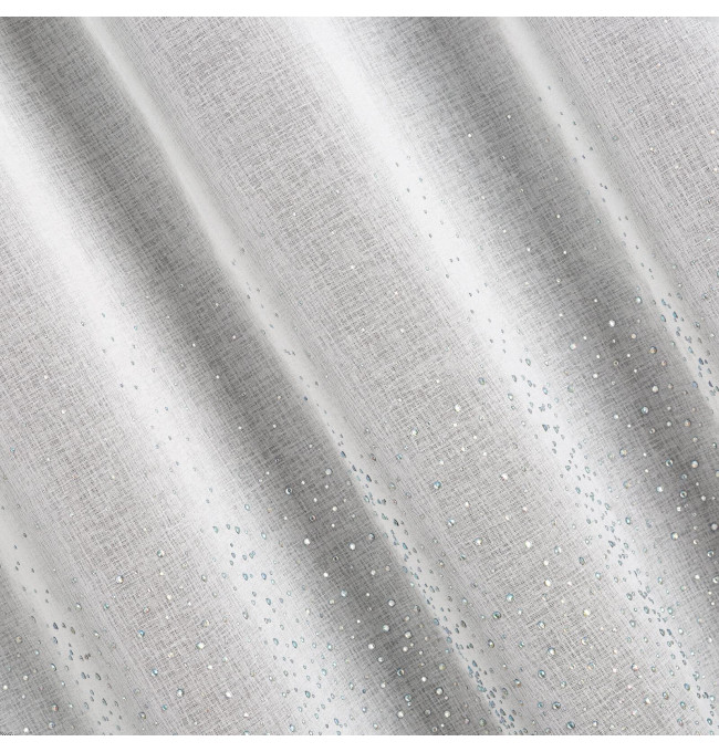 Hotová záclona MOLLY s kamínky bílá - na průchodkách