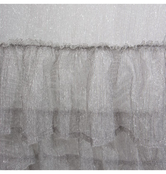 Hotová záclona RAJA stříbrná - s tunelem