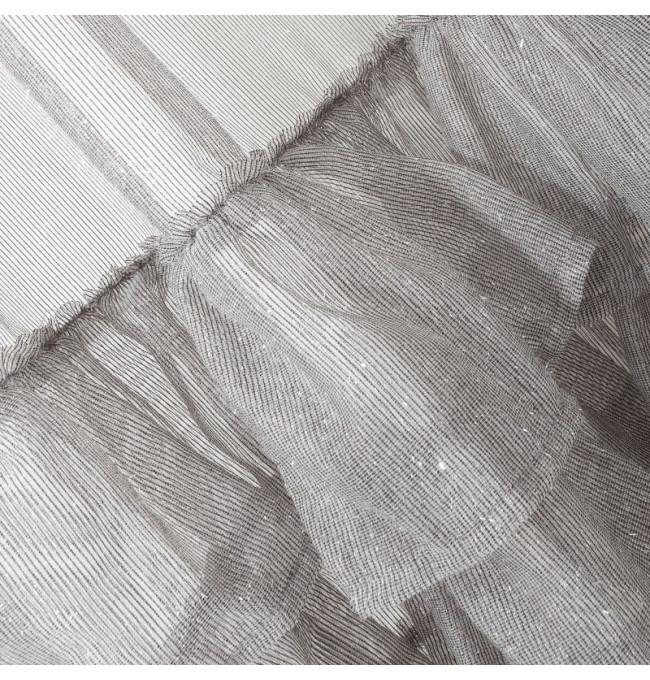 Hotová záclona RAJA stříbrná - s tunelem