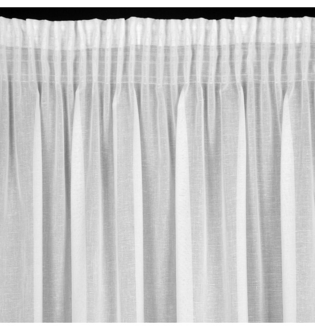 Hotová záclona SANDRA bílá - na pásce