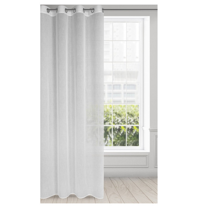 Hotová záclona SANDRA bílá - na průchodkách