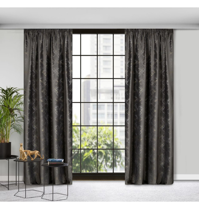 Hotový závěs ADRIA grafitový - na pásce