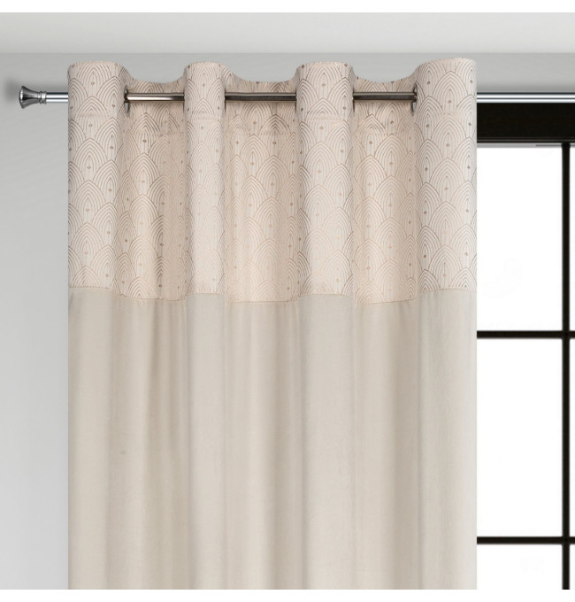 Hotový závěs AGNES krémový - na průchodkách