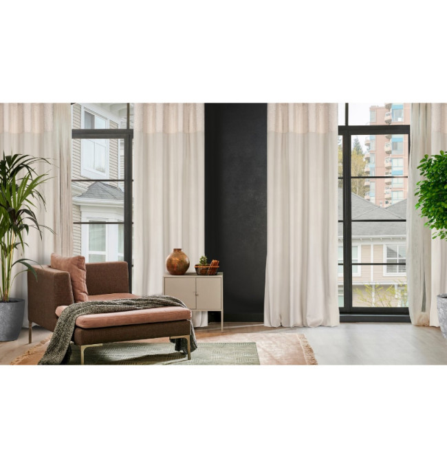 Hotový závěs AGNES krémový - na průchodkách