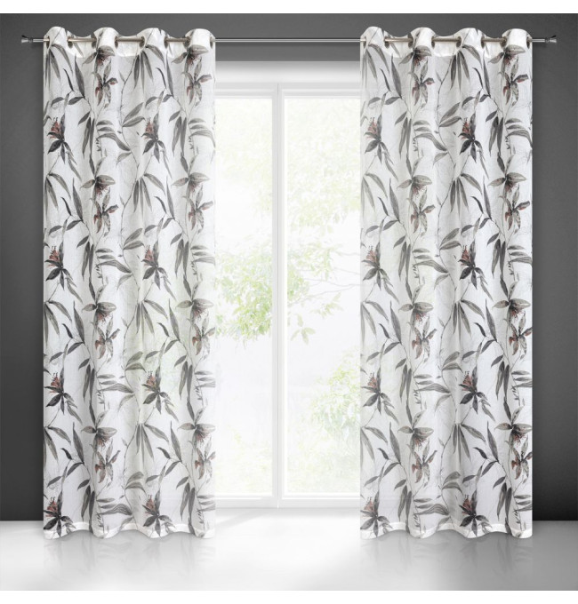 Hotový závěs AIDA zatemňovací bílo-béžový - na průchodkách