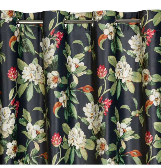 Hotový závěs ALEA černo-olivový - na průchodkách