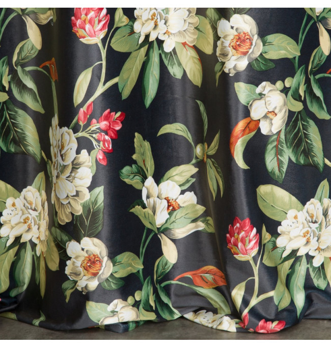 Hotový závěs ALEA černo-olivový - na průchodkách