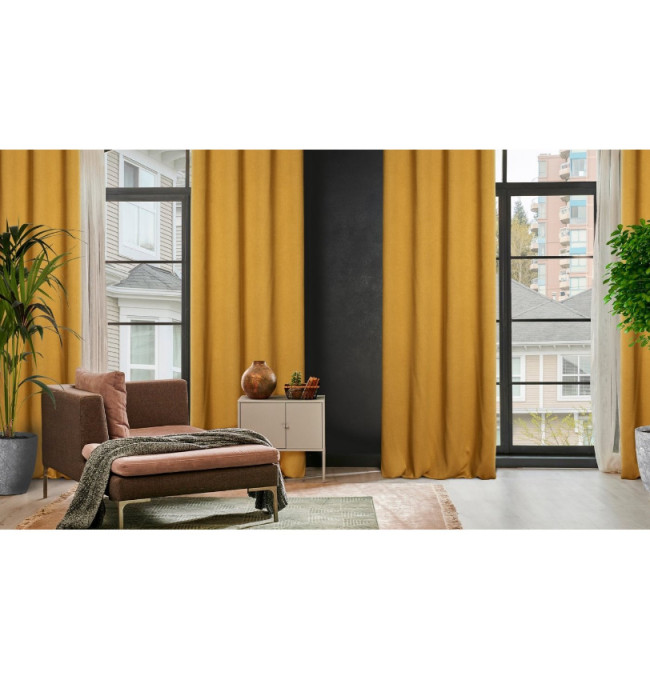 Hotový závěs AMARO medový - na průchodkách