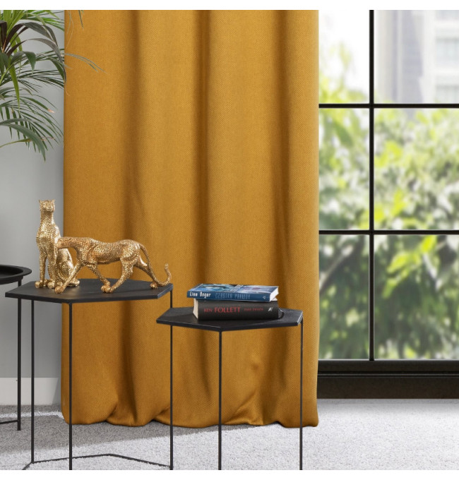 Hotový závěs AMARO medový - na průchodkách