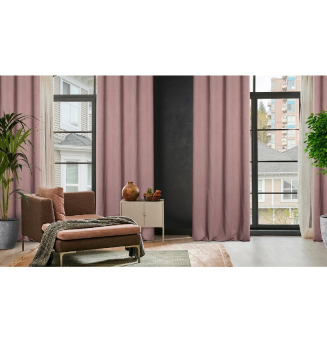 Hotový závěs AMARO pudrový - na průchodkách