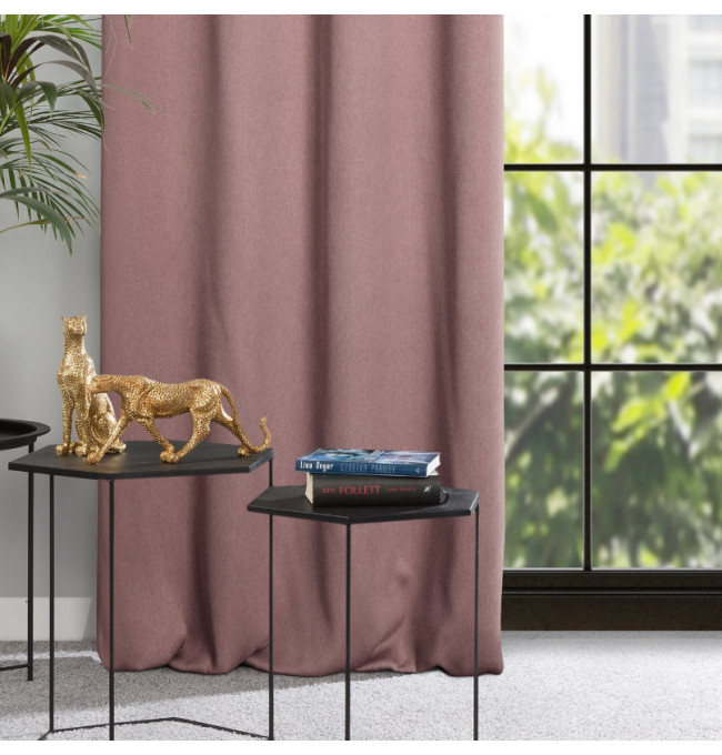 Hotový závěs AMARO pudrový - na průchodkách