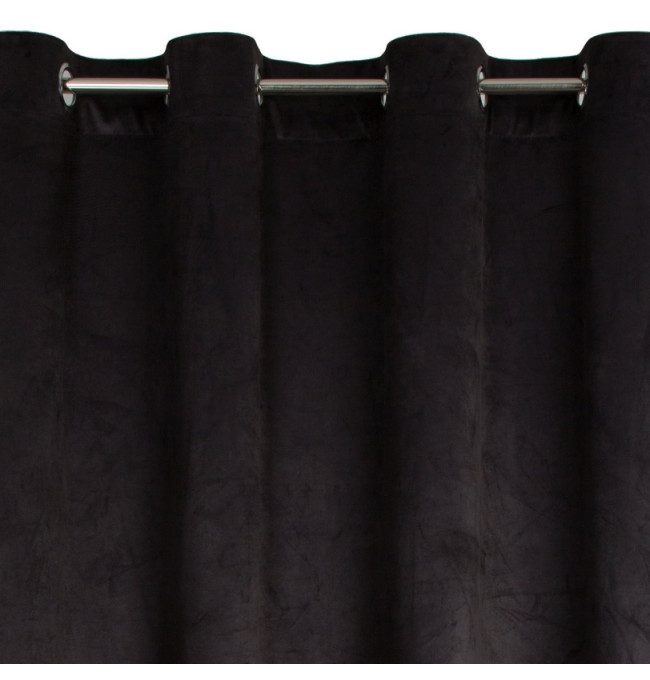 Hotový závěs ANGELINA olivovo-černý - na průchodkách