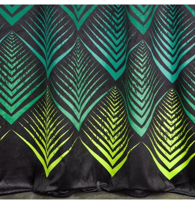 Hotový závěs ANGELINA tyrkysový - na průchodkách