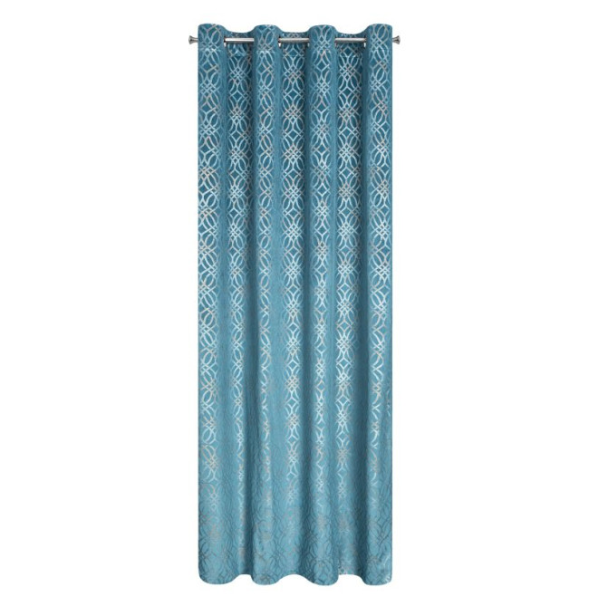 Hotový závěs ARETA tmavomodrý - na průchodkách