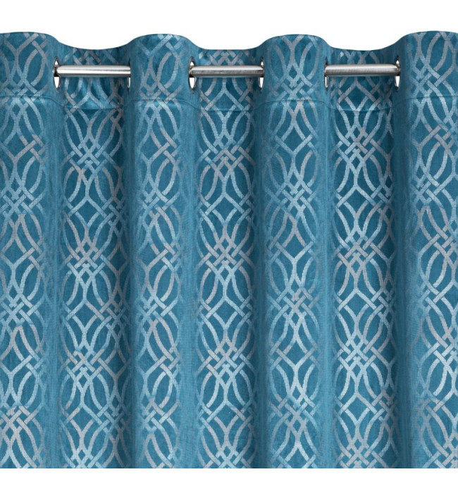 Hotový závěs ARETA tmavomodrý - na průchodkách