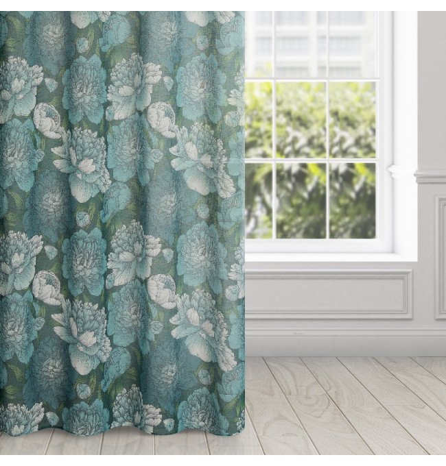 Hotový závěs ASTER mátový - na průchodkách