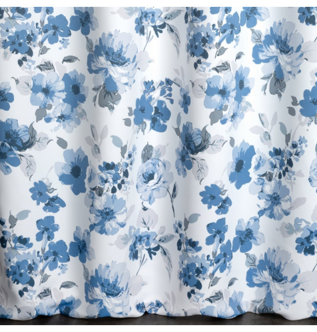 Hotový závěs CAREN modrý - na průchodkách