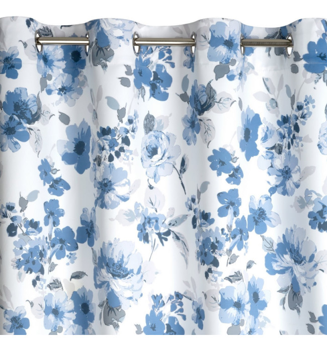 Hotový závěs CAREN modrý - na průchodkách