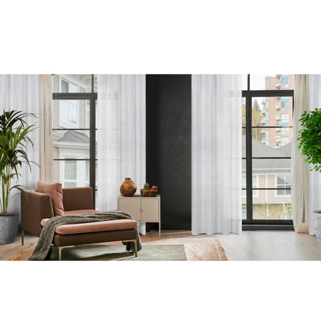 Hotový závěs CINDY bílý - na průchodkách