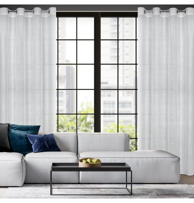 Hotový závěs CINDY bílý - na průchodkách