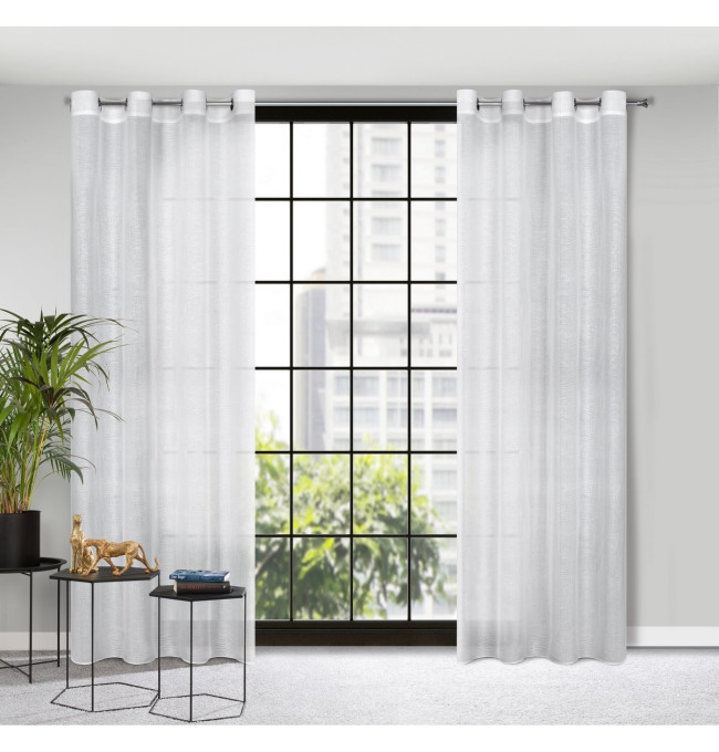 Hotový závěs CINDY bílý - na průchodkách