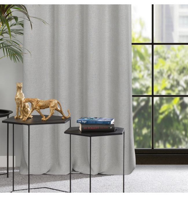 Hotový závěs CINDY stříbrný - na průchodkách